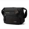 Black women's multifunctional crossbody bag with a padded design and adjustable strap.