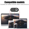 Privacy webcam covers shown on a laptop, tablet, and mobile phone.