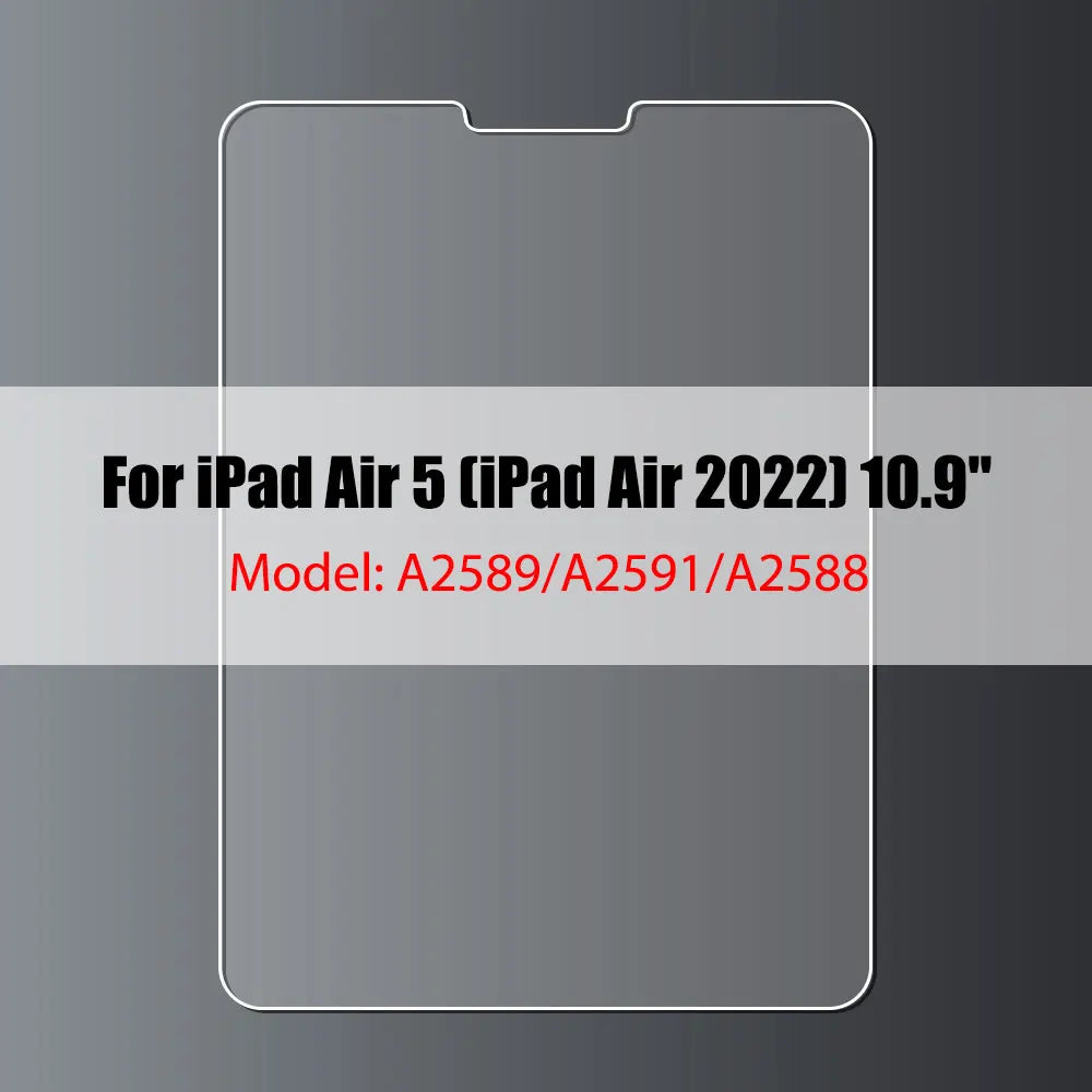 Klare gehärtete Schutzfolie für iPad Air 5 (iPad Air 2022), Modell A2589/A2591/A2588