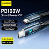 PD100W Smart Power-Off-Kabel mit hochdichter geflochtener Kabel für schnelles Laden.