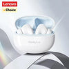 White Lenovo thinkplus true wireless earbuds inside their charging case