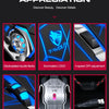 A set of gaming peripherals featuring electroplated flanks, an illuminated logo, a 4-speed DPI adjustment, a 3D rubber roller