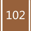 A brown square background with the white number 102 centered.