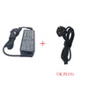 Black universal laptop power adapter cable with UK plug connector