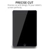 A black tempered glass screen protector for an iPad, designed to fit the screen perfectly.