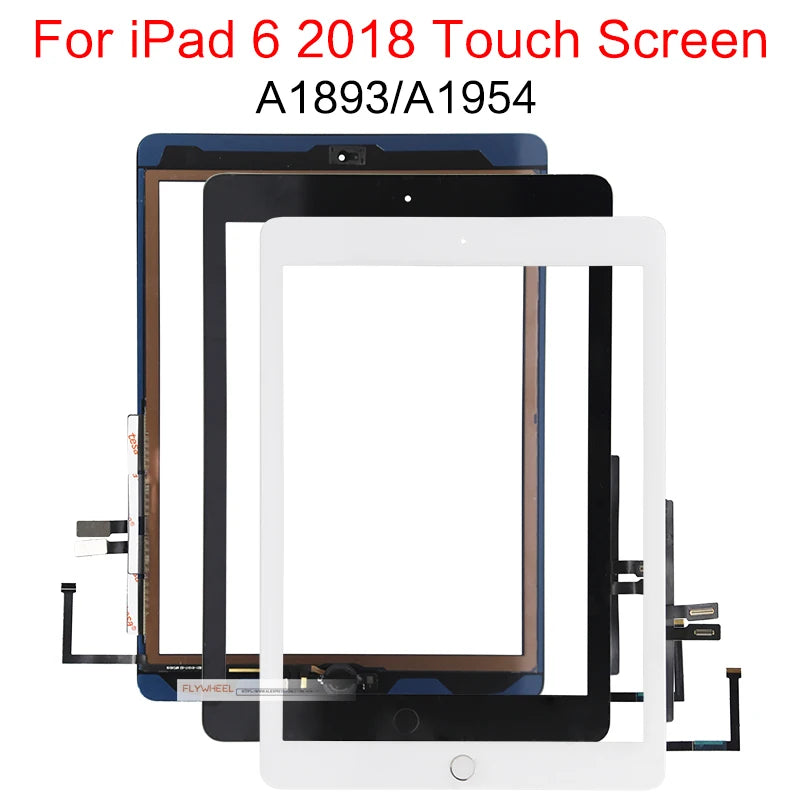 LCD touch screen digitizer for iPad 6 2018 showing the display assembly and frame.
