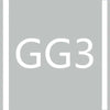 White text GG3 on a gray background.