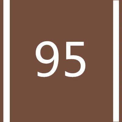A brown rectangular background with the white number 95 centered, framed by vertical brown borders.