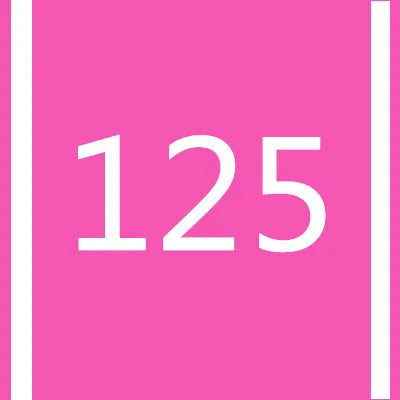 Pink square background with the number 125 in white font.
