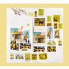 A collection of yellow, green, and brown butterfly wings PET stickers for scrapbooking and journaling