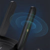 Adaptateur double antenne gain élevé noir avec fonction de rotation à 180 degrés.
