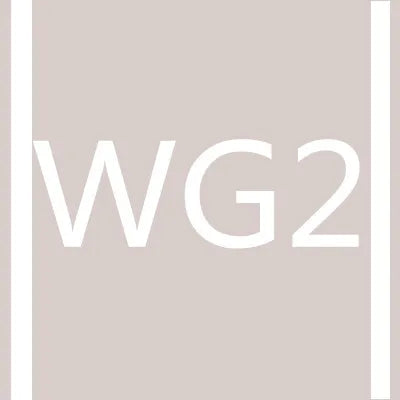 White text WG2 on a light beige background.