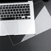 HD clear screen protector placed on a white laptop keyboard and screen.