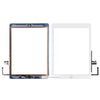 A blue LCD touch screen digitizer for an iPad is shown next to a white version.