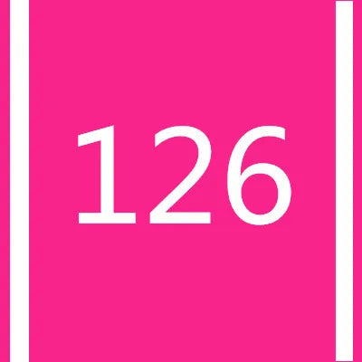 A magenta square background with the number 126 in white font.