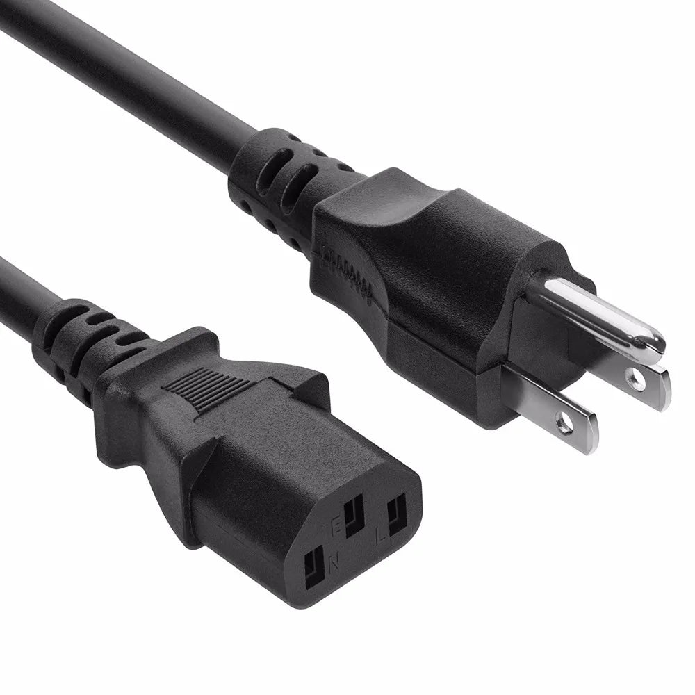Black universal power cord adapter with a flexible cable and a rectangular connector.