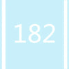 A light blue background with the number 182 displayed in white font.