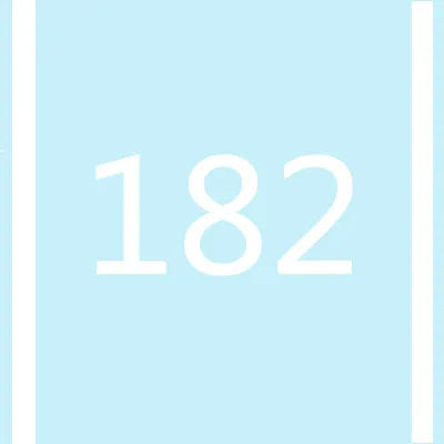 A light blue background with the number 182 displayed in white font.