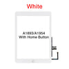 White LCD touch screen digitizer for iPad with a home button.