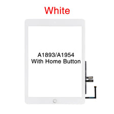 White LCD touch screen digitizer for iPad with a home button.