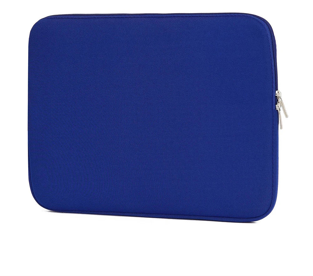 Funda de portátil de algodón azul real y delgada para cuadernos y tabletas.