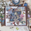 A brown sticker pack featuring various butterfly wings for scrapbooking and journaling on a light surface.