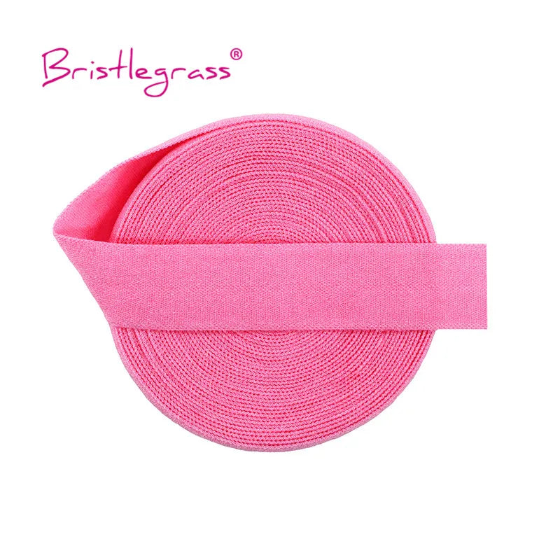 Pink bristlegrass elastic hair ties and trims rolled up