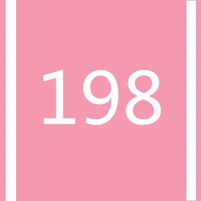 A pink vertical rectangle with the number 198 in white font.
