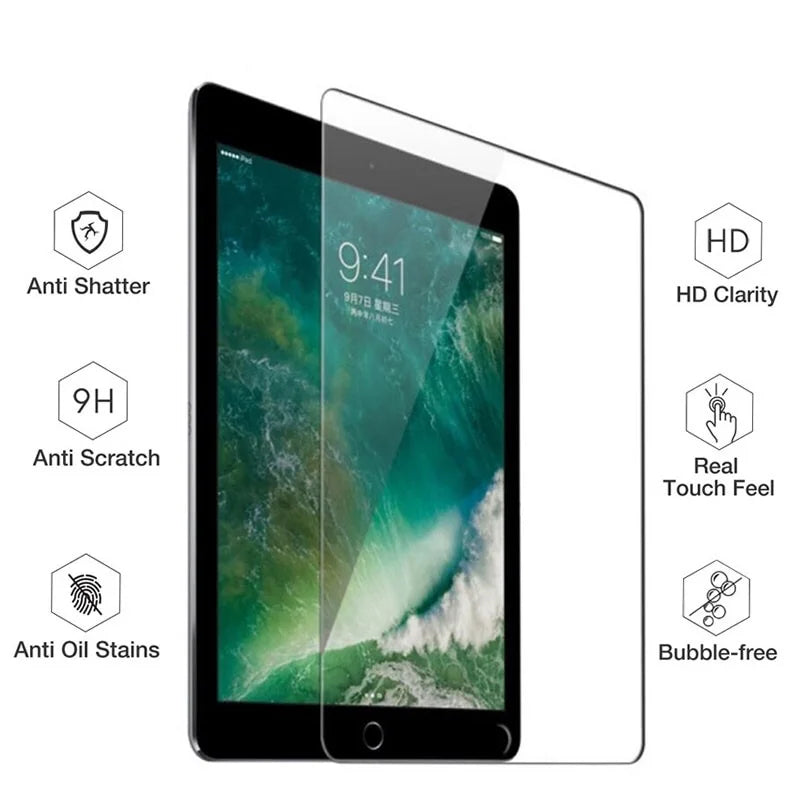 Tempglas-Displayschutz für iPad Pro mit Schutz vor Bruch, Kratzern und HD-Klarheit.
