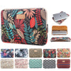 A collection of various laptop sleeves and protective cases for MacBook and PC in different colors and patterns.