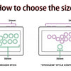 Comparison of a standard arcade stick and a stickless style controller showing size differences.