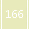 A pale yellow vertical rectangle with the number 166 written in white.
