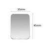 A rectangular, silver magnetic mount plate with dimensions 35mm by 45mm.