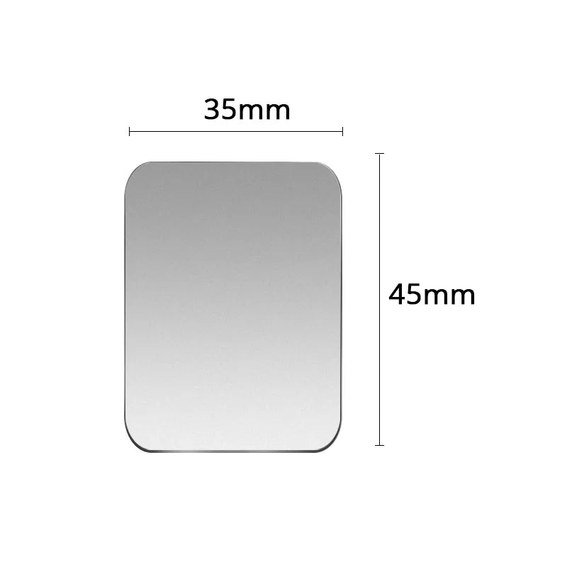 A rectangular, silver magnetic mount plate with dimensions 35mm by 45mm.