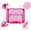 Pink ventilated metal mesh stand for drawing tablets, light pads, and laptops