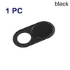 A single black ultra-thin magnetic webcam privacy cover.