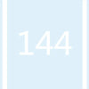 A light blue vertical bar with the number 144 printed in white.