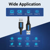 A black USB 3.0 male to male extension cable is shown with various device icons indicating wide application.