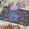 A pack of iridescent butterfly wings made of PET sticker for scrapbooking and journaling