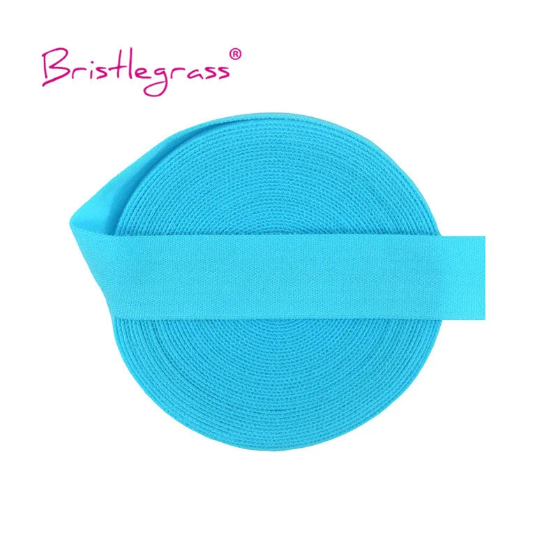 A bright blue adjustable spandex elastic hair tie with a wide band.