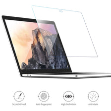 HD clear screen protector applied to a laptop screen displaying a scenic landscape.