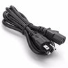 Black universal power cord adapter with multiple connectors and a flexible cable.