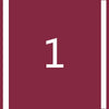 A maroon square with a white number 1 centered inside.
