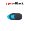 Black privacy sliding camera cover for laptops and devices