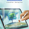A hand draws on a tablet screen using a stylus, demonstrating the Paperfeel Drawing feature.