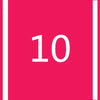 A magenta square with a white number 10 centered inside.