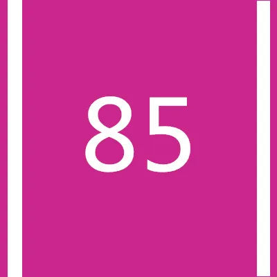 A magenta square background with the white number 85 centered on it.
