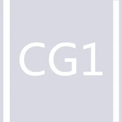 A gray background with the white text CG1.