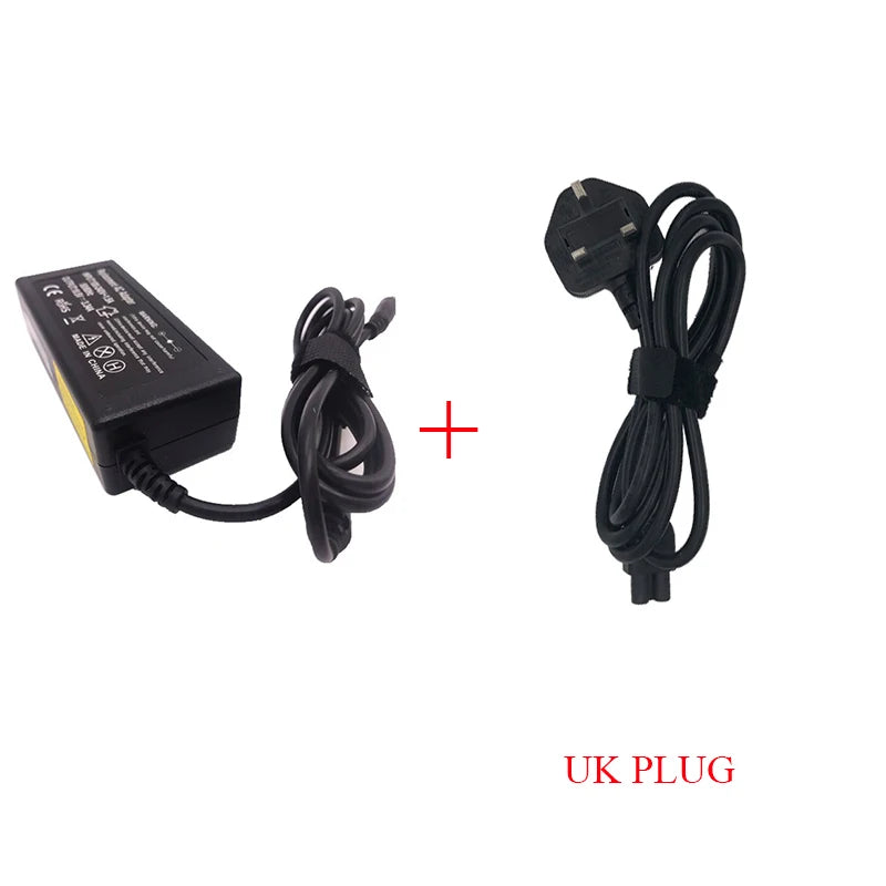 Adaptador de corriente universal para portátil negro con enchufe y cable del Reino Unido