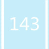 A light blue vertical rectangle with the number 143 written in white.